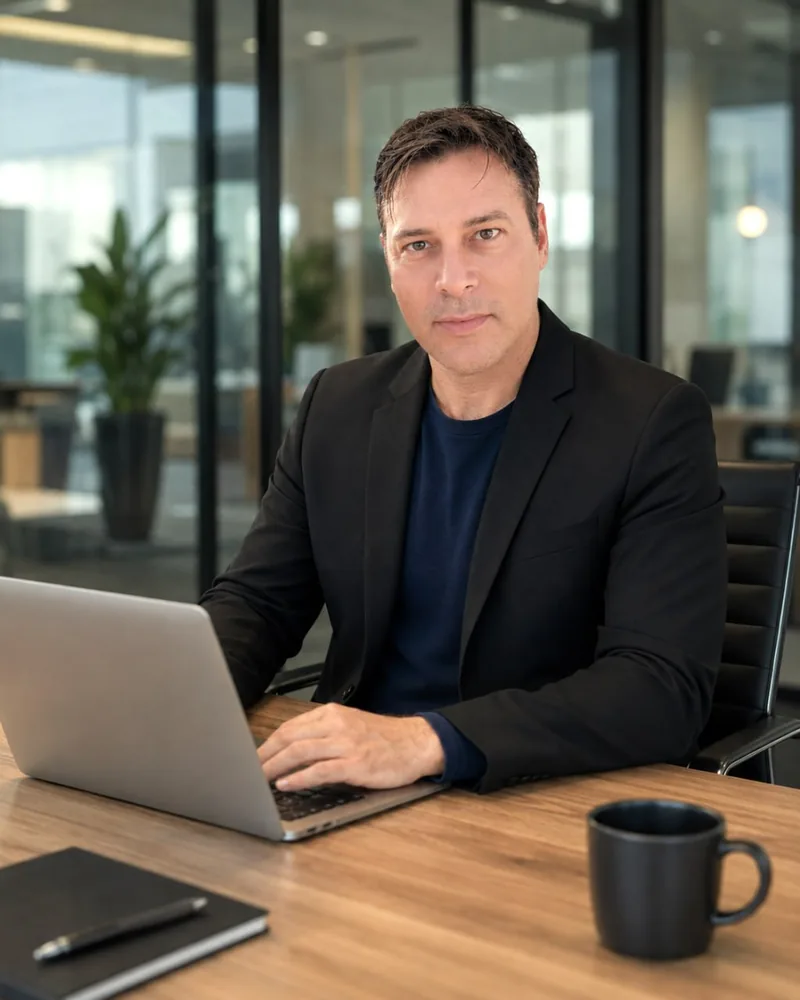 Mauricio Ruiz em ambiente empresarial